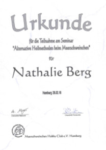 Zertifikat Nathalie Alternative Heilmethoden